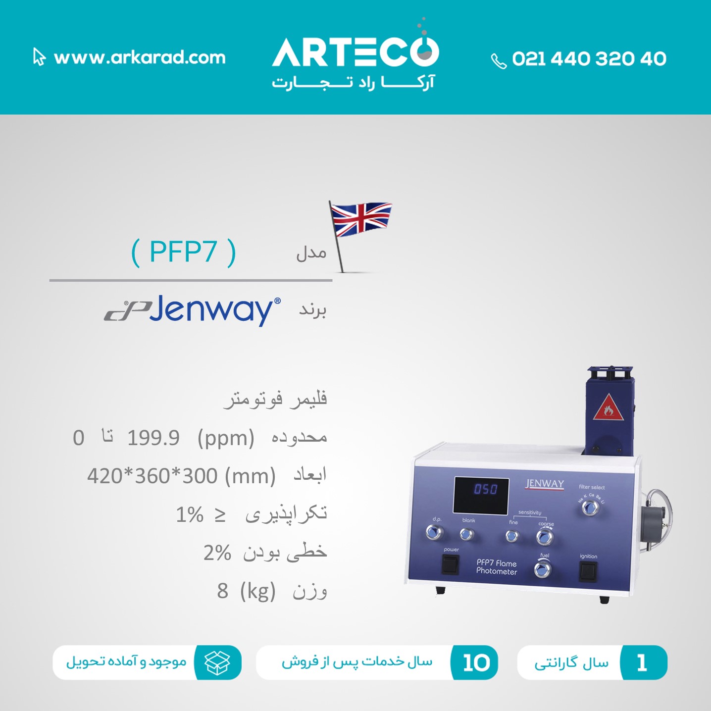 فلیمر فتومتر مدل ( PFP7 )